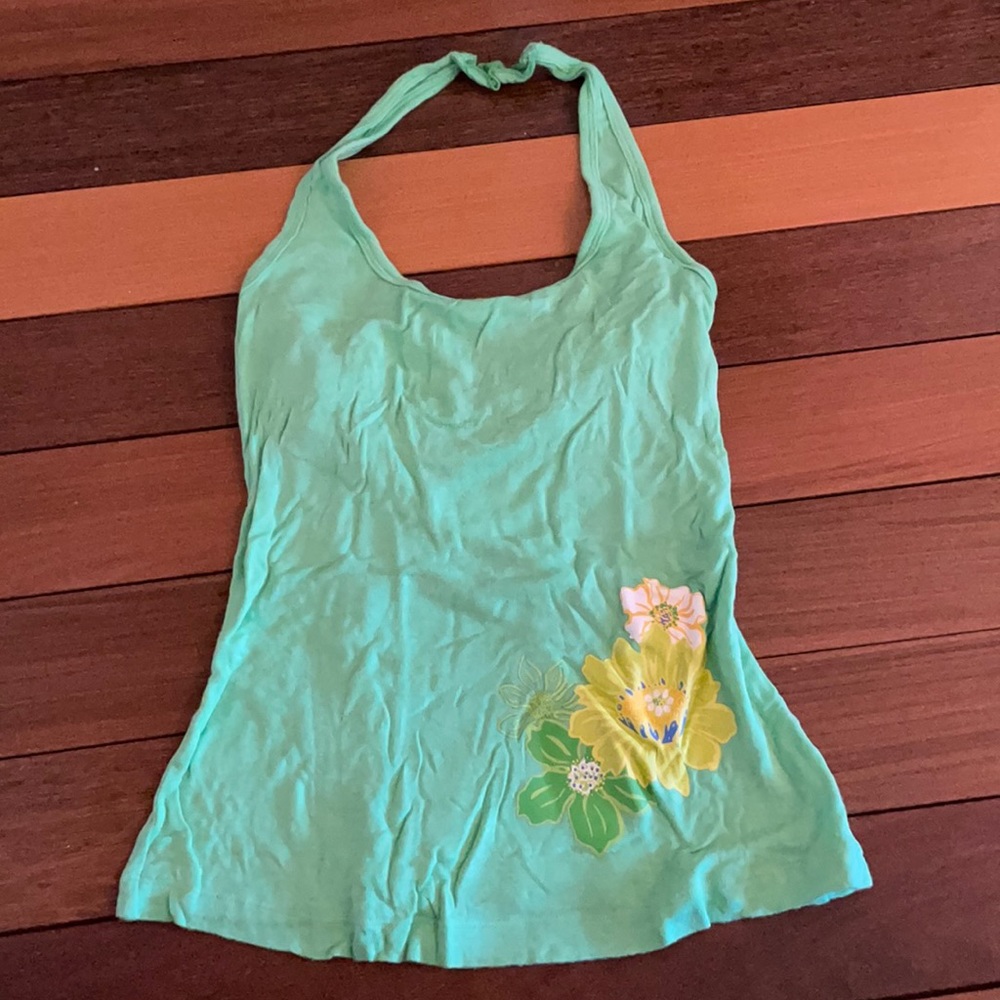 Mint green halter top